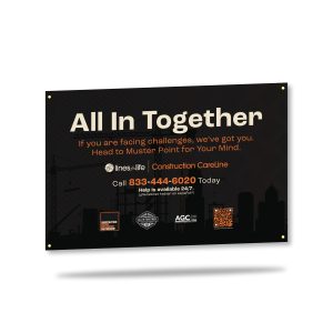 3' x 4' Outdoor Vinyl Banner w/ Grommets (AGC Logo)