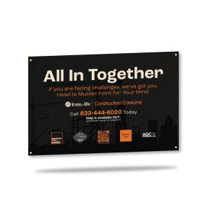 3' x 4' Outdoor Vinyl Banner w/ Grommets (Your Logo + AGC Logo)